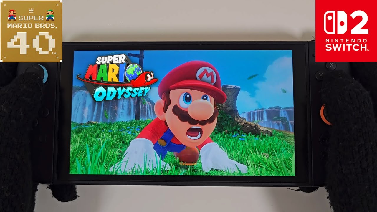 Super Mario Odyssey Nintendo Switch 2 Upgrade Edition Handheld Mode Gameplay