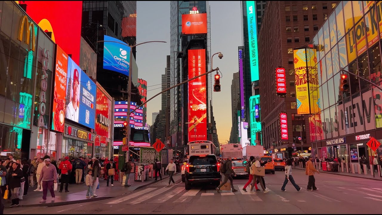 Broadway | Times Square | New York City Walking tour 4K