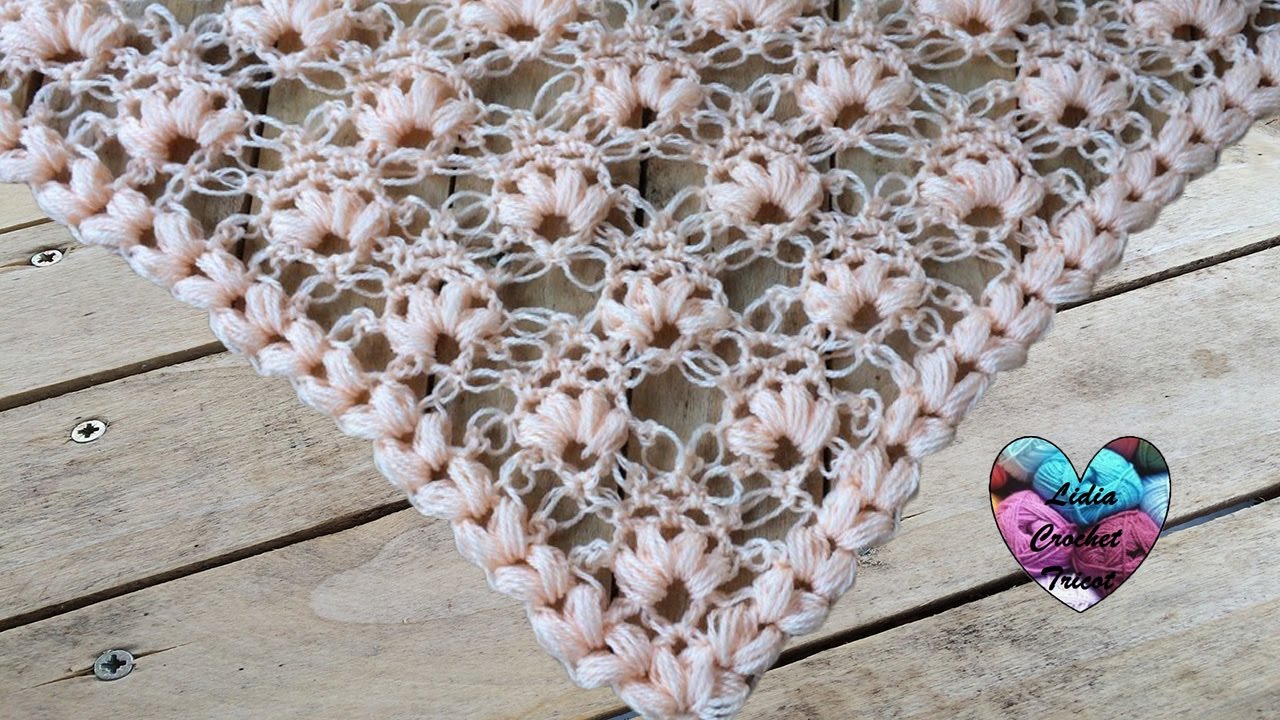 Châle point salomon au crochet / chale a crochet punto salomon