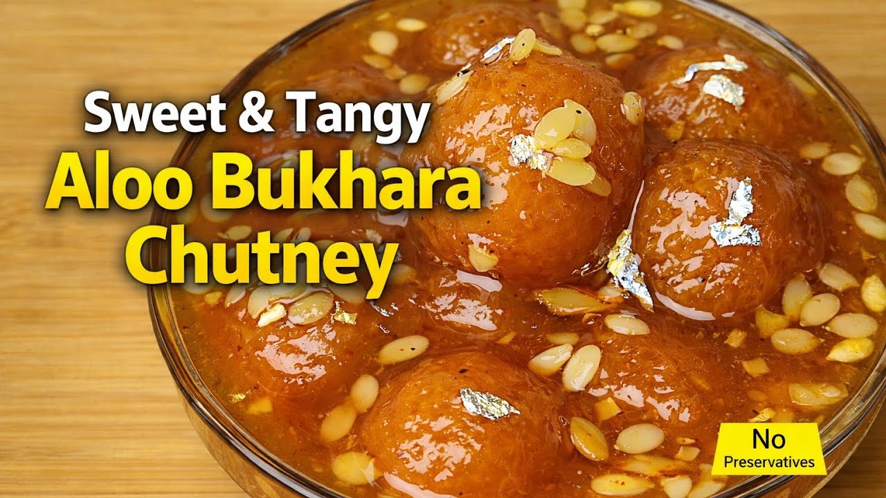 Aloo Bukhara Chutney | Sweet & Tangy Desi Plum Chutney | wedding Style Recipe