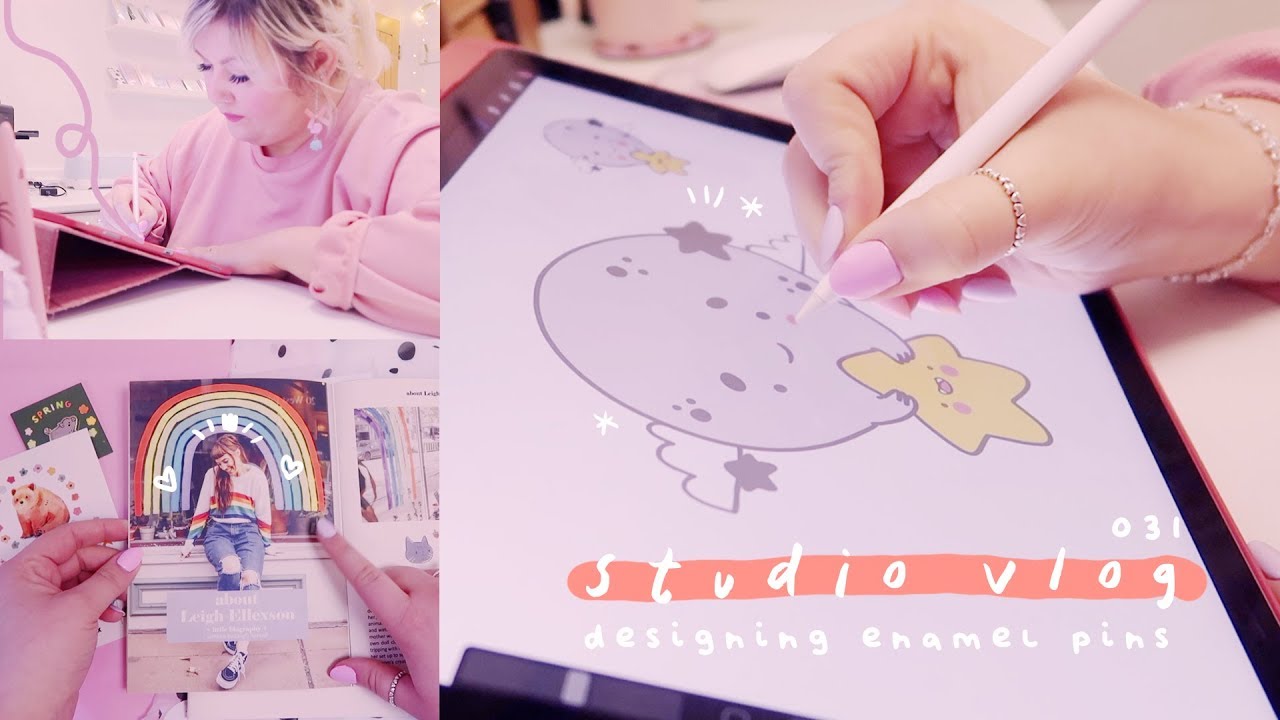 STUDIO VLOG 031 | Making Enamel Pins & Leigh Ellexson Unboxing