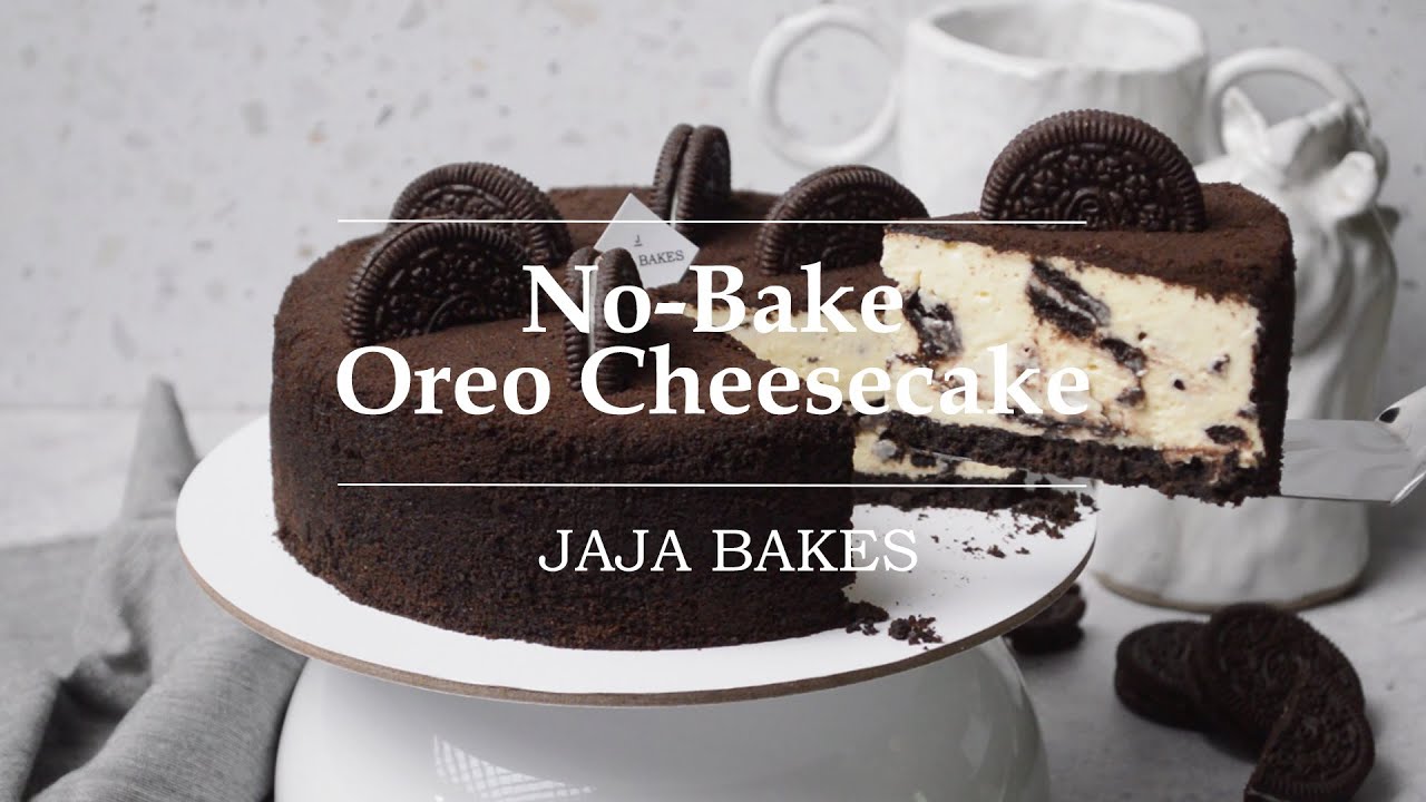 No Bake Oreo Cheesecake | Cheesecake Oreo Tanpa Oven | Jaja Bakes