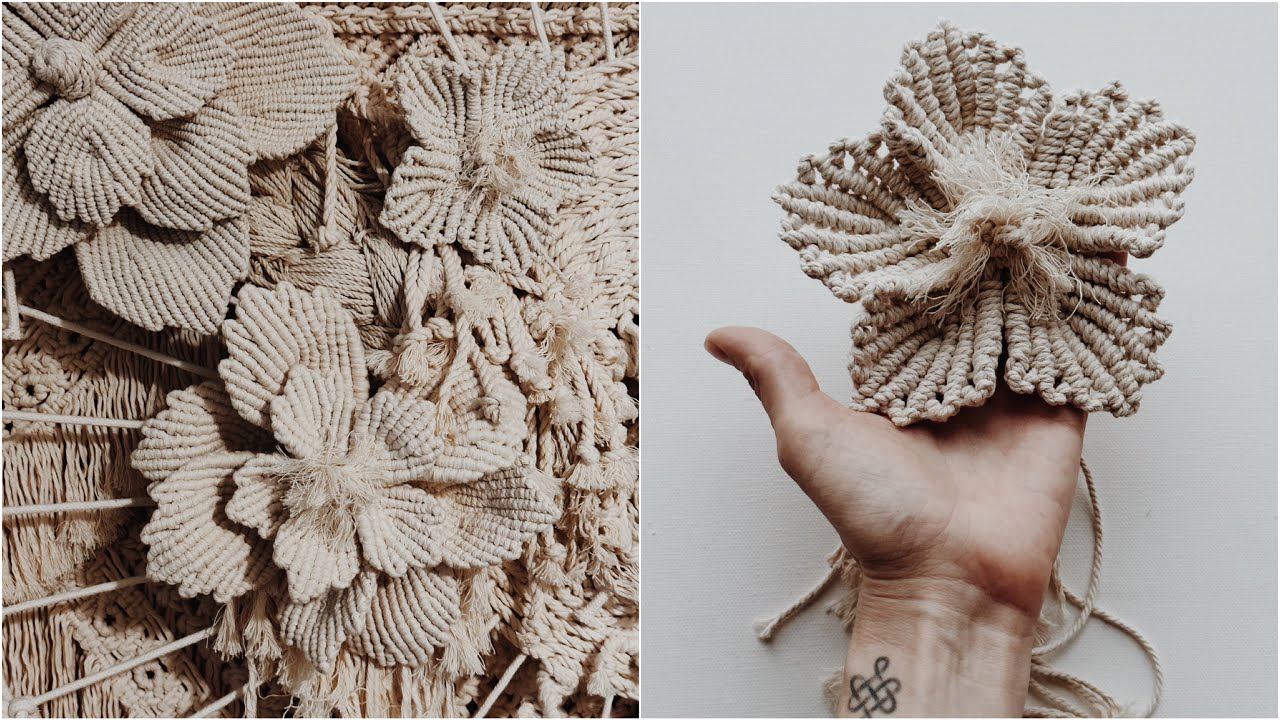DIY: New Macrame flower with Shell Petal