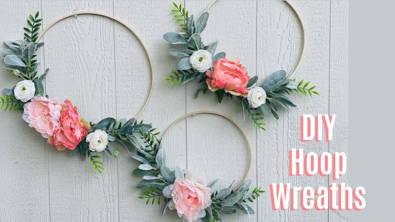 HOW TO MAKE A HOOP WREATH SET/ DIY wreath making tutorial #wreathmaking #howtomakeawreath