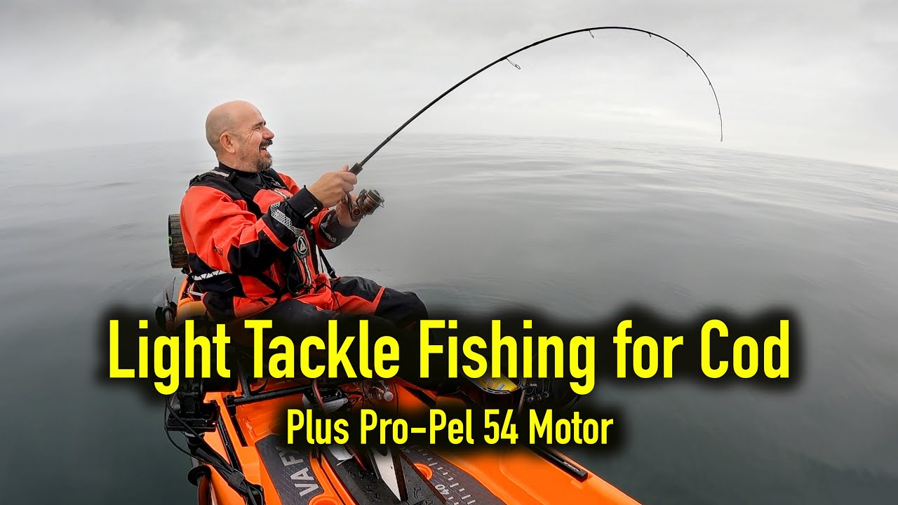 Catching Cod on Lures - Plus First Run Out for Pro-Pel 54 Trolling Motor - Kayak Sea Fishing UK