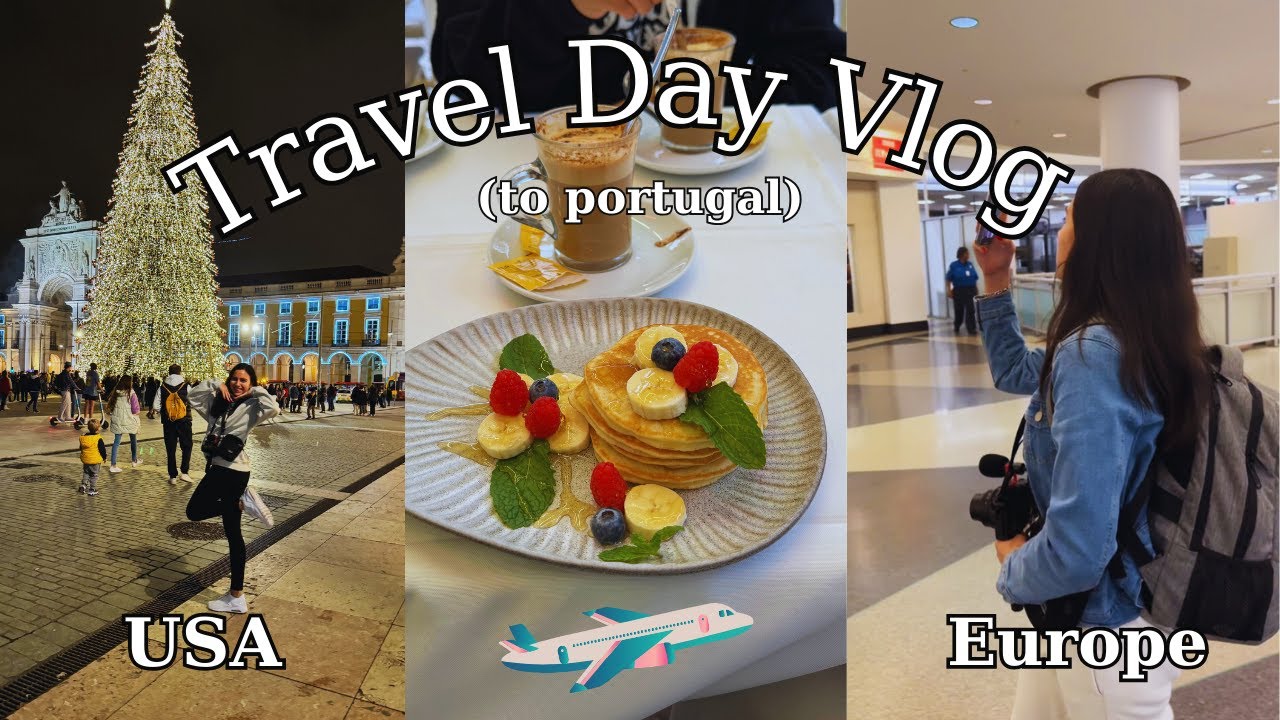 TRAVEL DAY VLOG | flying to Portugal + airport vlog