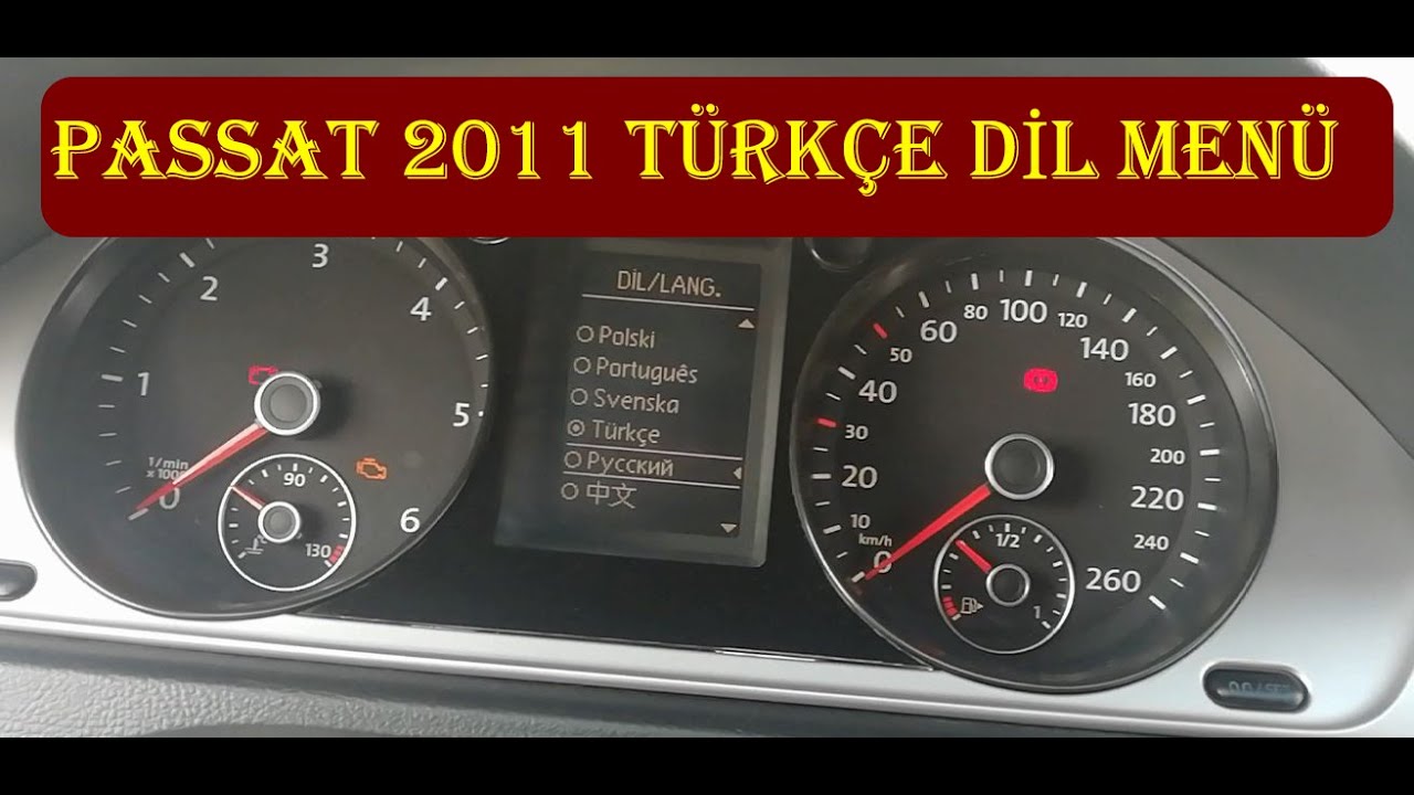 Passat B7 TÜRKÇE MENÜ YAPTIK! - (2011 Model Göstergeye Türkçe Dil aktif ettik) | Gizli Özellik Açma|