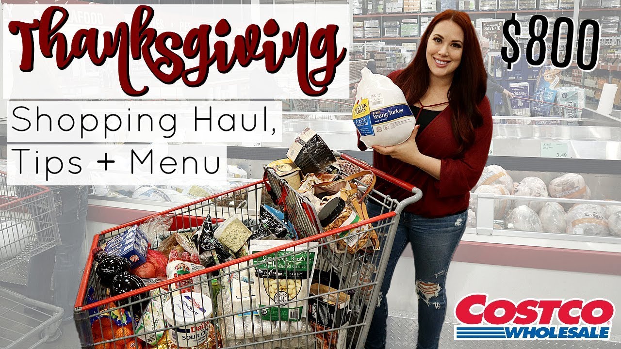 HUGE THANKSGIVING GROCERY SHOPPING TRIP | COSTCO