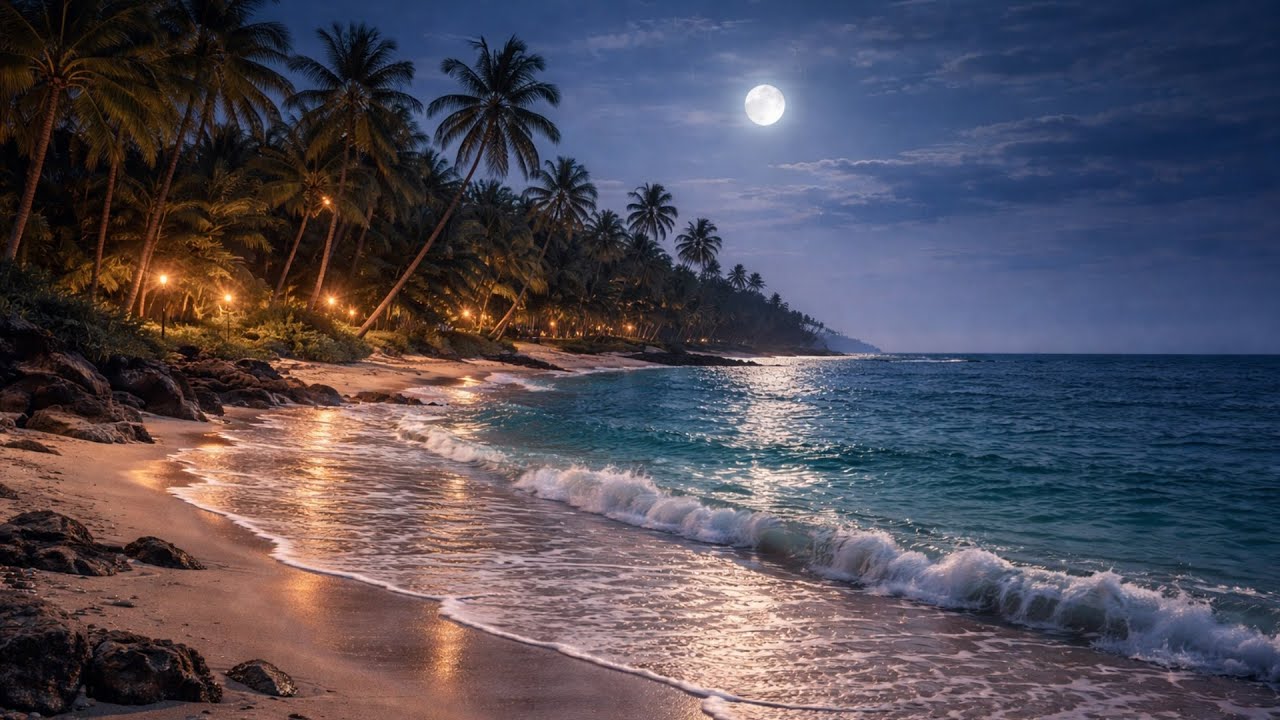 8 Hours Ocean Waves Ambiance 🌊 Gentle Beach Sounds for Sleep, Relaxation & Focus