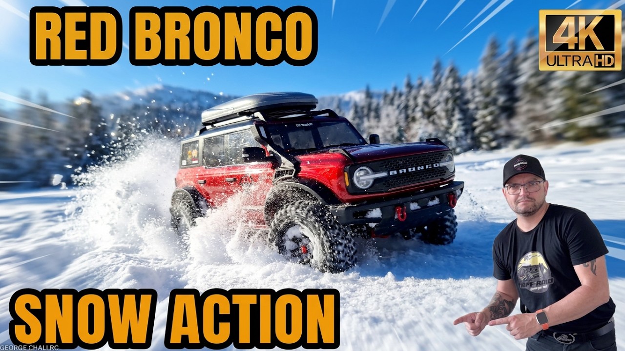 RC HB R1001 Beluga Bronco scale 1/10 4x4 winter offroad driving #rccar #rcoffoad #rccrawler