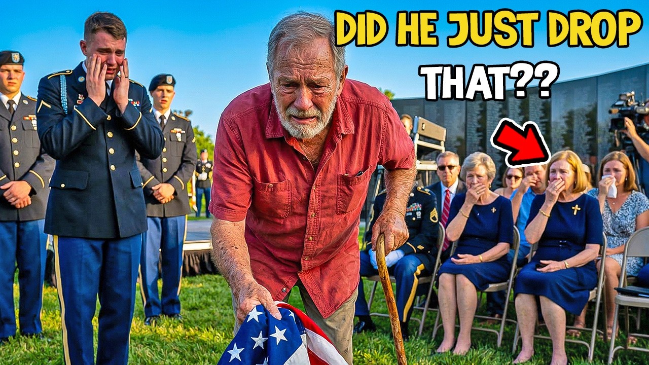 Honor Guard Fumbled the Flag at the Memorial — The Old Veteran Folded It With One Hand