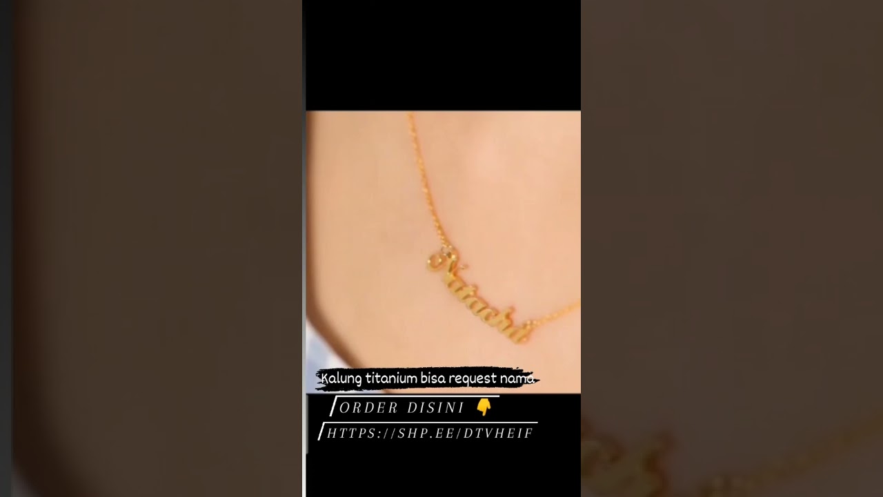 kalung titanium anti karat bisa request nama.. link  