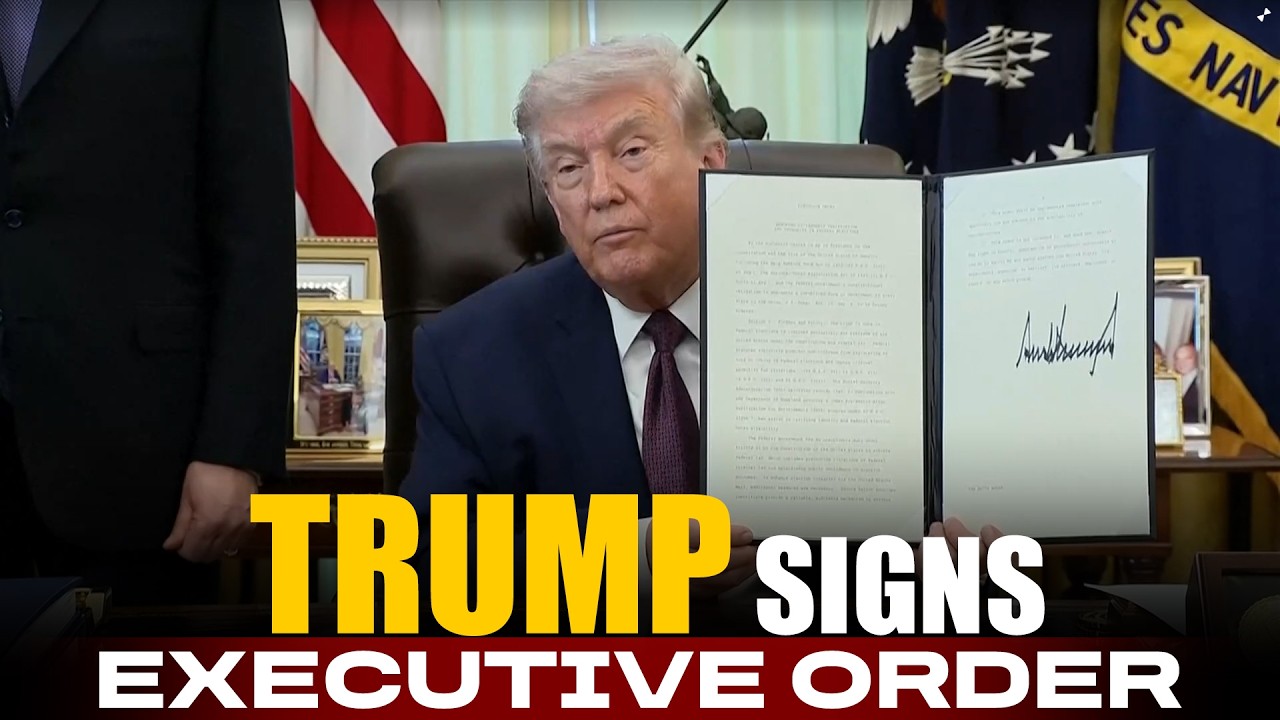 WATCH: President Trump signs executive order at Oval Office takes multiple questions | Iran war