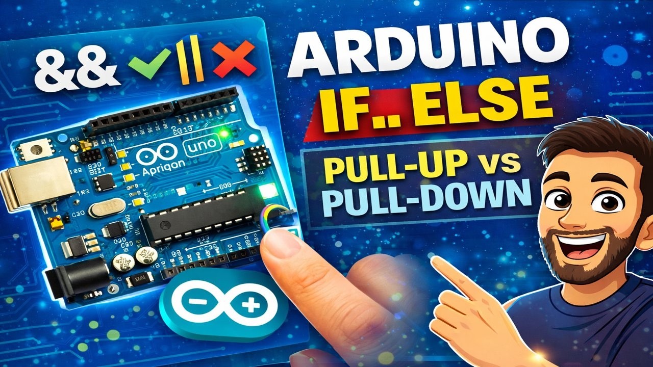 25.- ARDUINO desde CERO: IF/ELSE, OPERADORES LÓGICOS && PULL-UP/PULL-DOWN EXPLICADO FÁCIL.