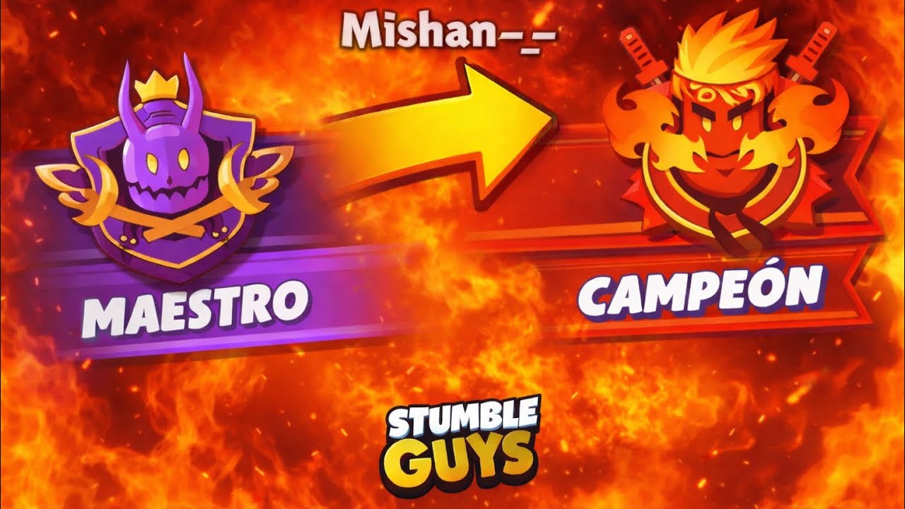 SUBI A RANGO CAMPEON!!!🔥😱#stumbleguys #campeon