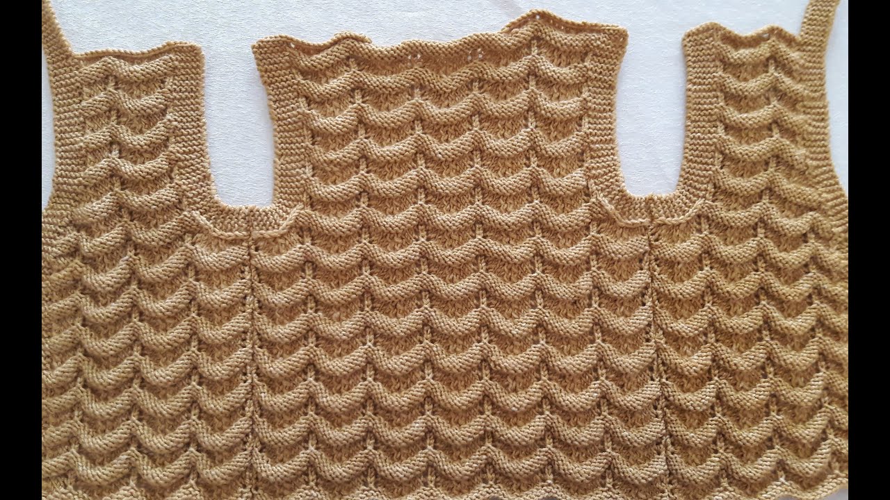 Bebek Yeleği Yapımı, 3D Deniz Dalgaları ✔ Baby Vest Making, 3D Sea Waves