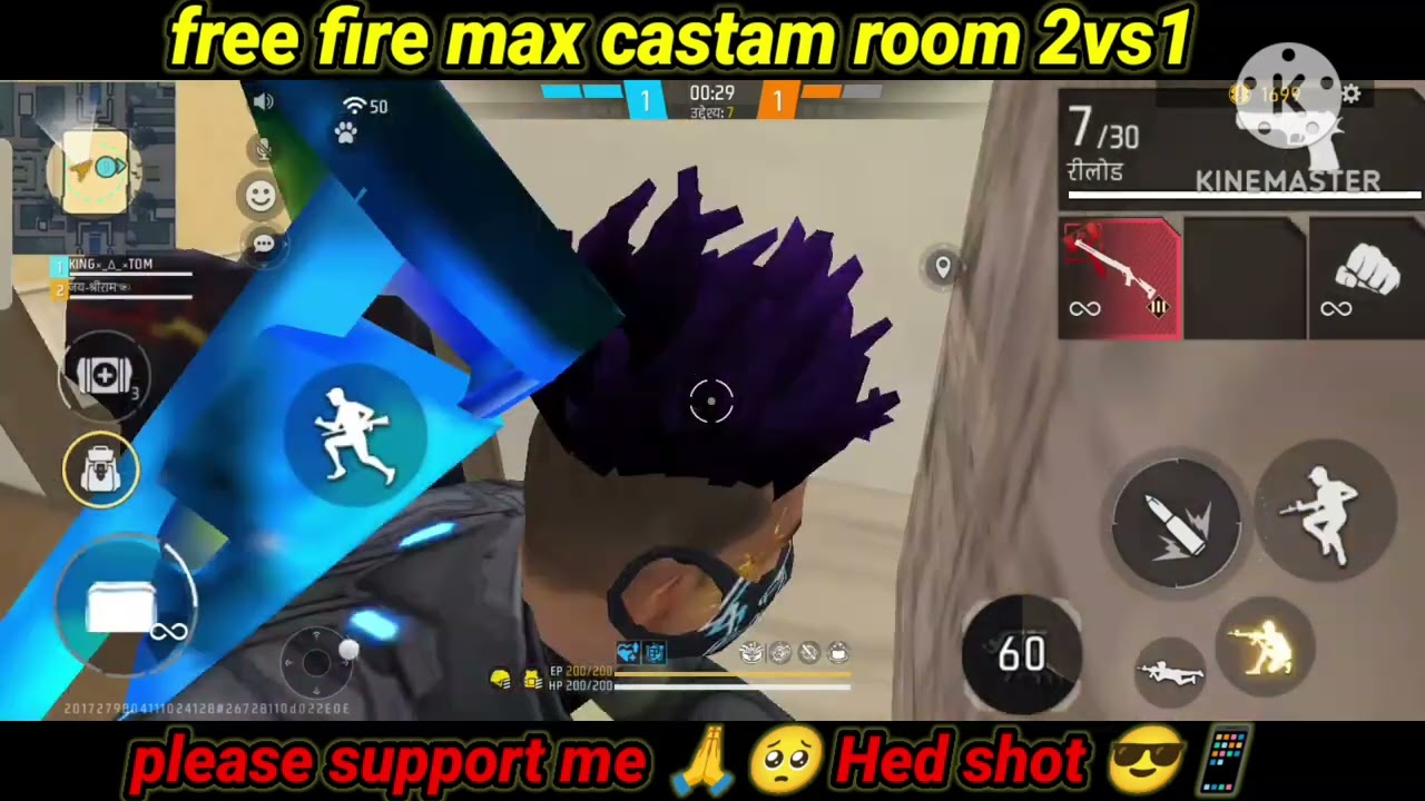 Free fire max castam room 2vs1 bhar Nikal Gaya 😎📱 please support me 🙏🥺 Hed shot 😎📱#freefire #viral 