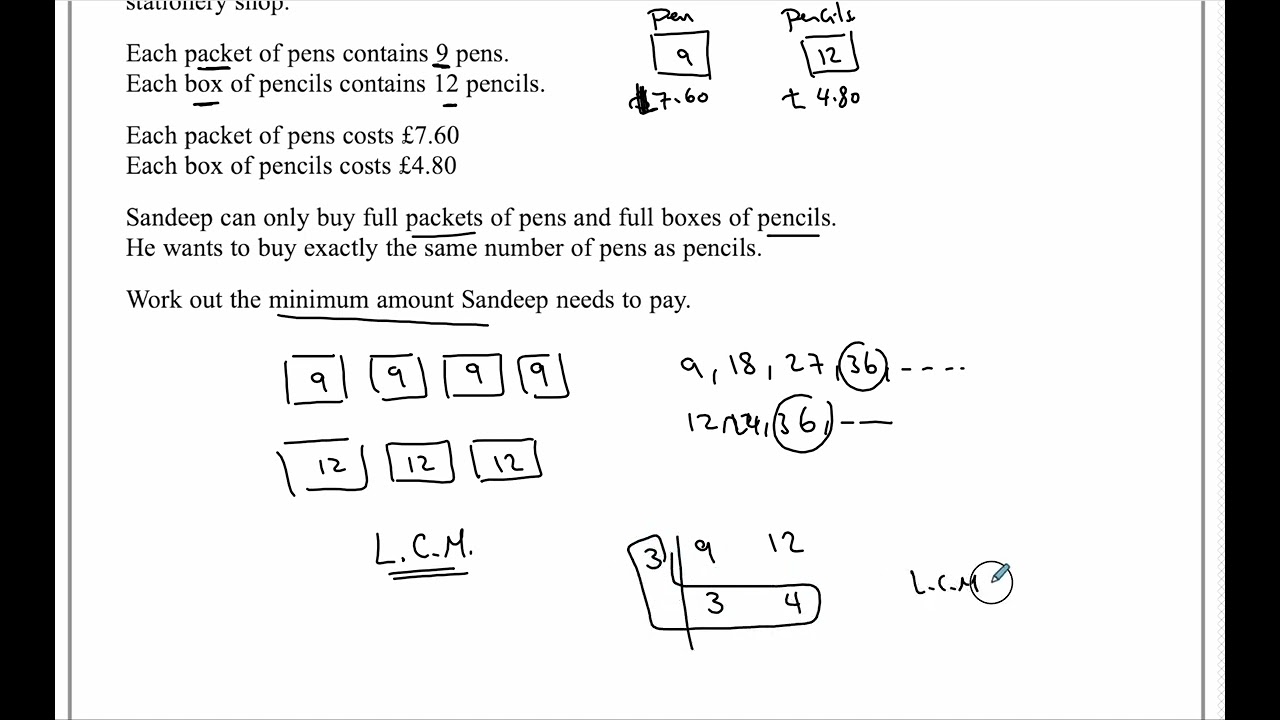 Edexcel IGCSE 4MA1/2HR May/June 2023 – Q[2] | [LCM] Explained Step by Step