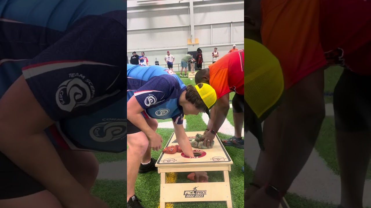 Doubles game Adrian Johnson & Leston Allen vs Ethan Walker & Carson Goette #cornhole #viral #youtube