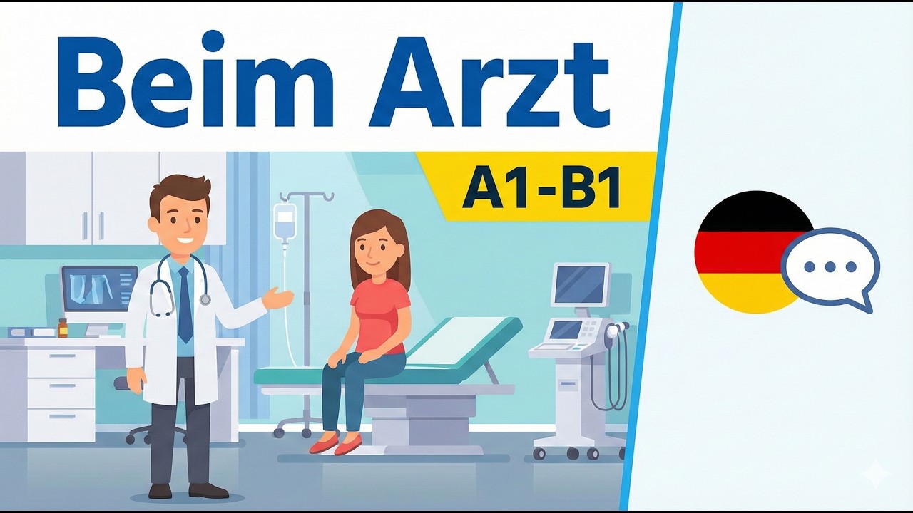 Beim Arzt auf Deutsch: Symptome erklären & Vokabeln (A1-B1)