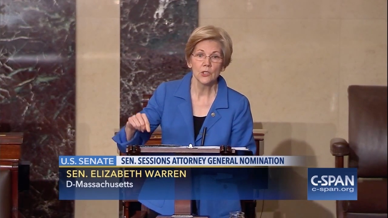 Elizabeth Warren silenced by senate while reading Coretta Scott King letter