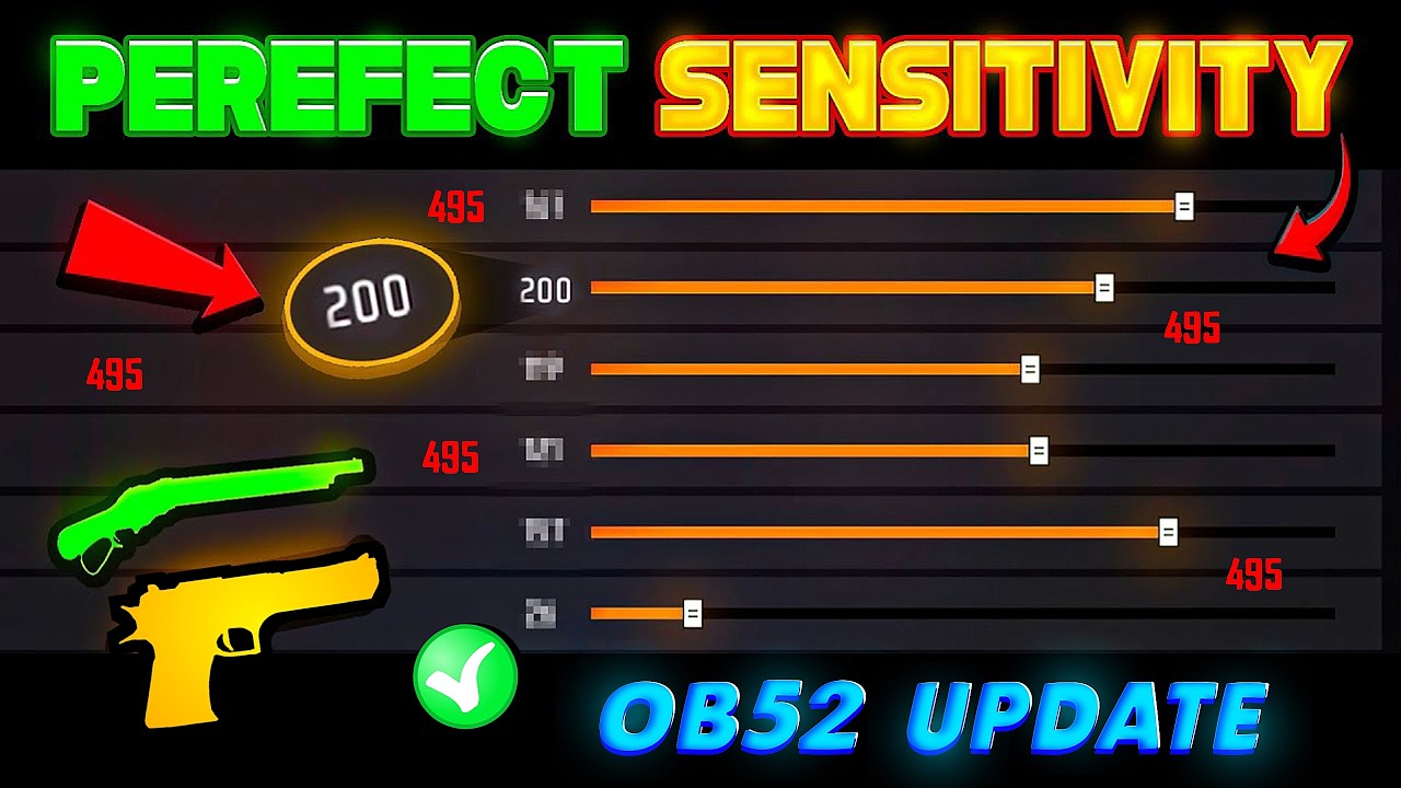 Free fire headshot sensitivity 🔥 || New Headshot sensitivity ✅ || Ob52 Best Headshot sensitivity