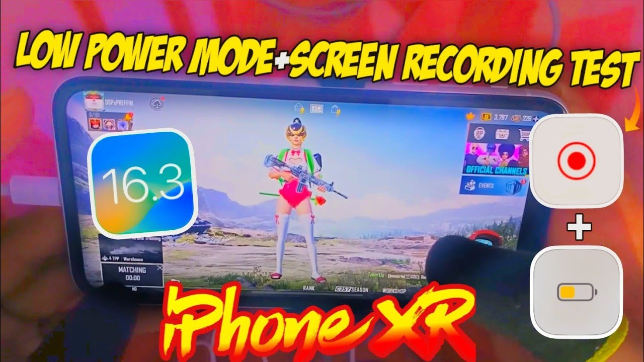 🔥iPhone XR BGMI Test on LOW POWER Mode + Screen Recording 
