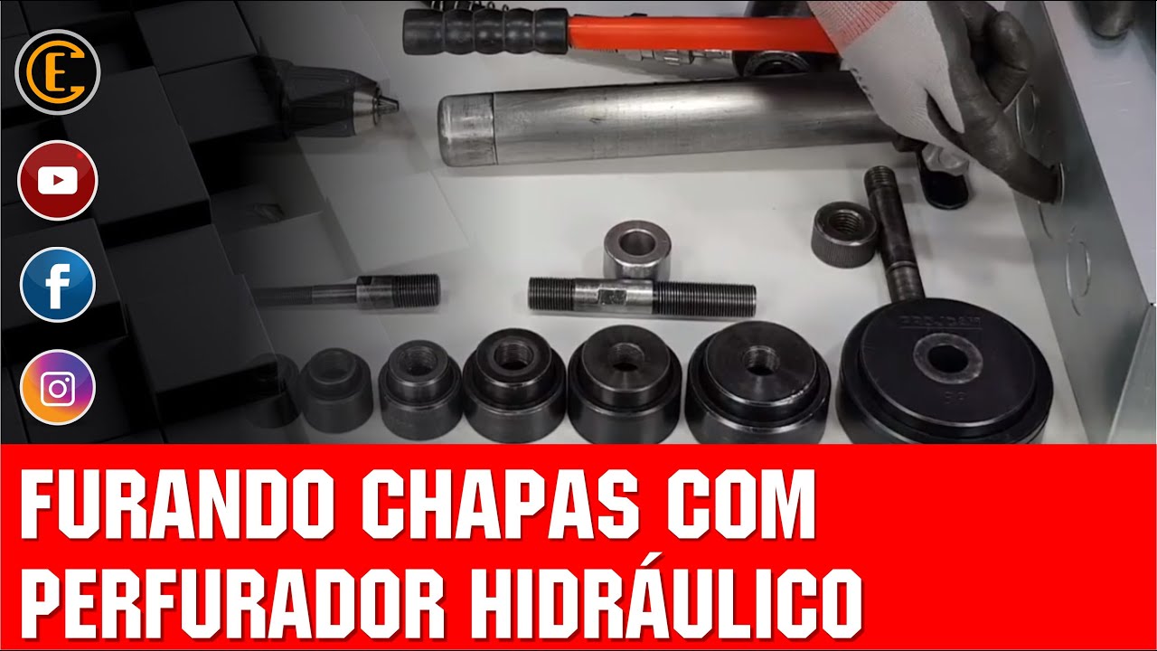 COMO UTILIZAR O PERFURADOR HIDRÁULICO - VAZADOR DE CHAPA.