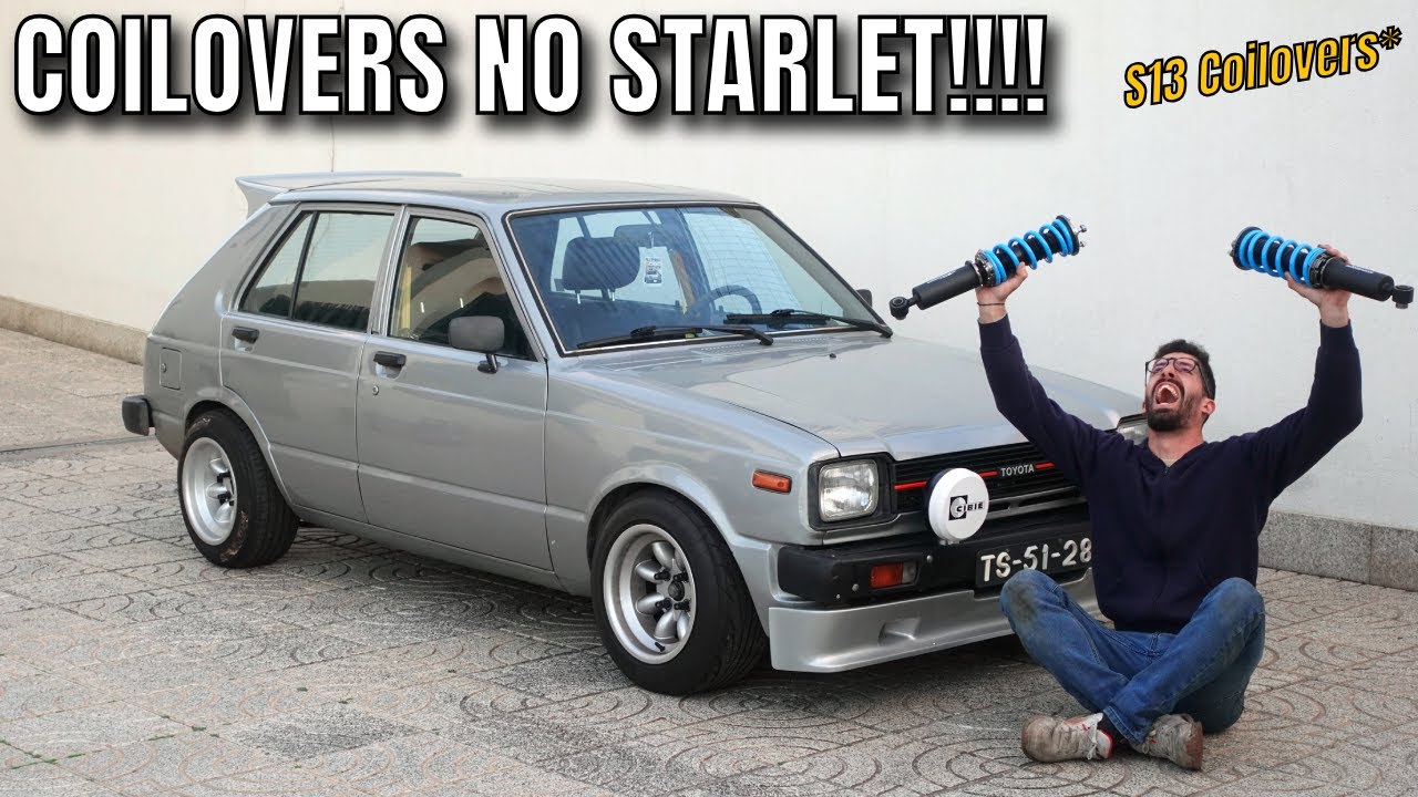 Javardo nos NOVOS coilovers da MXP no Starlet KP62!!! e uns bonitos RCC's...