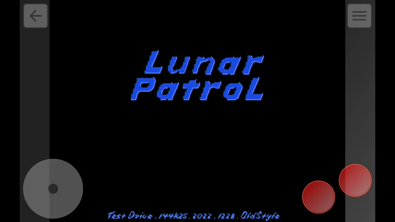 Lunar Patrol (Atari 7800 homebrew)- I did not make game