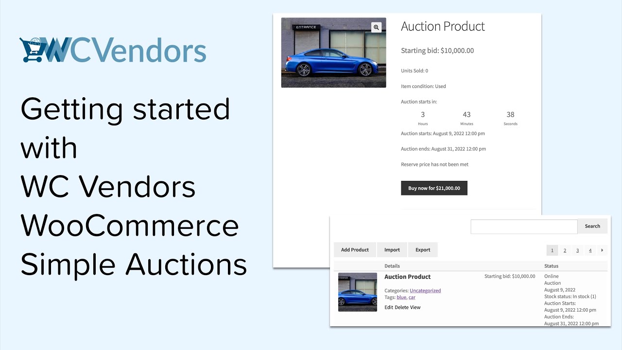 Getting Started with WooCommerce Simple Auctions and WC Vendors