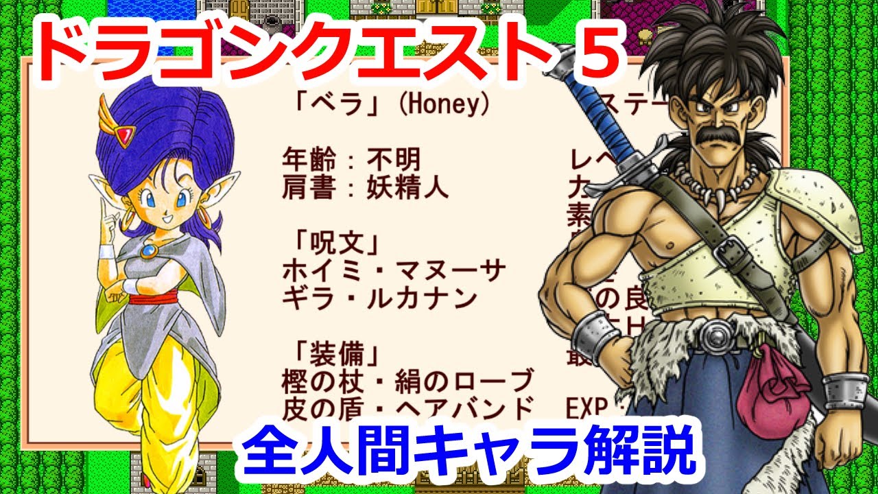 【ドラクエ5】全人間キャラ解説【SFC版準拠】
