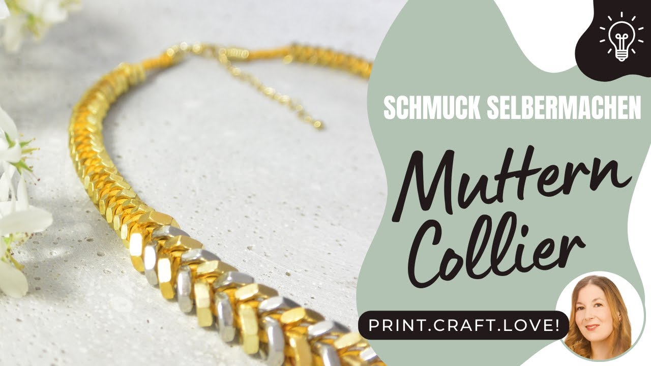 DIY Elegantes Collier aus Muttern | Geschenkidee zum Muttertag ❤️ | Anleitung Schmuck Selbermachen