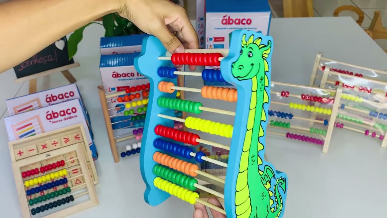 ABACO DE MADEIRA 5 HASTES /ABACO BABY DRAGON 10 HASTES/ABACO HORIZONTAL C/ 10 HASTES DE FERRO