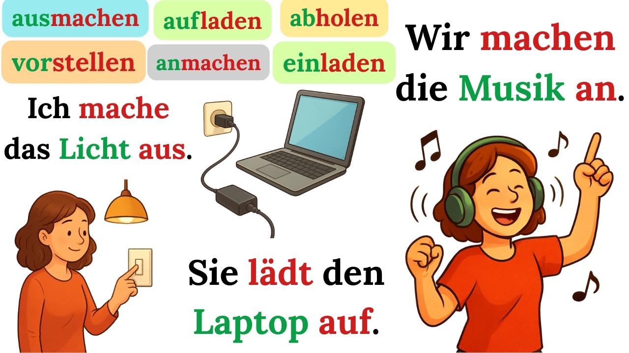 Deutsch A2 sprechen: Trennbare Verben richtig anwenden