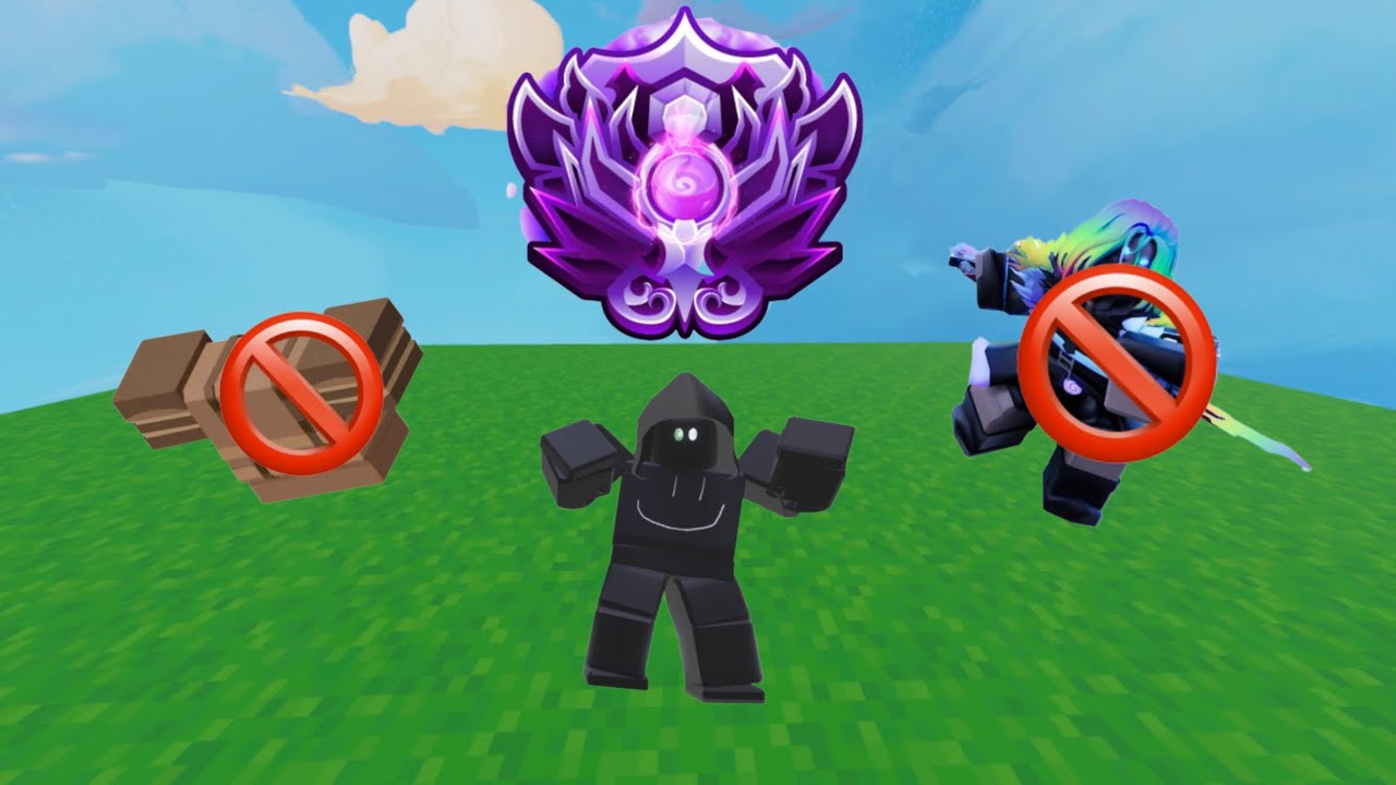 I SOLO QUEUED IN RANKED WITH NO KIT OR ARMOUR!!! (Roblox Bedwars.)
