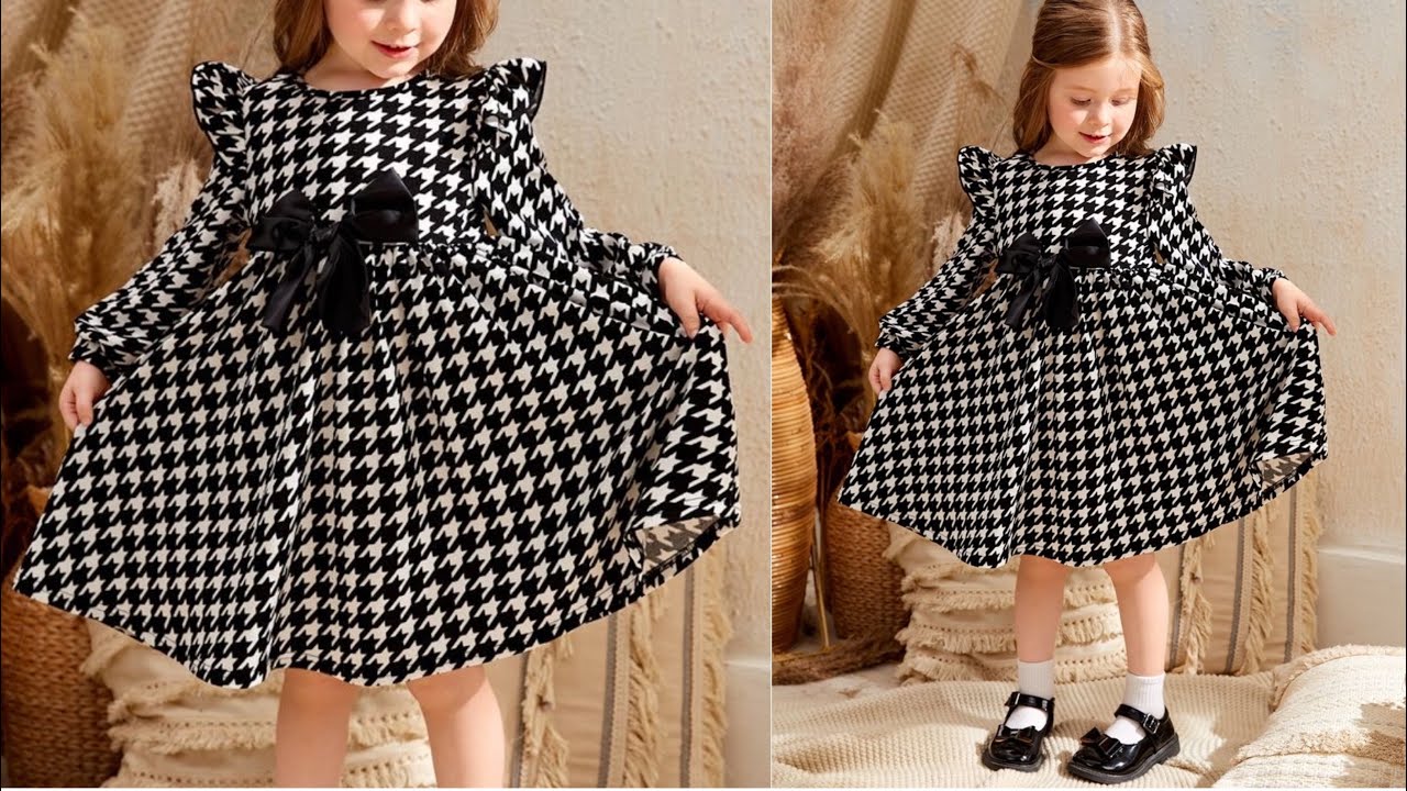 تفصيل وخياطة فستان للبنات عمر ( 6-7 ) سنوات 😻❤️👗