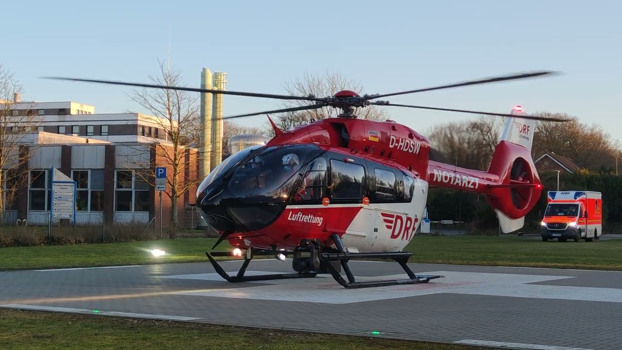 Christoph 42 take off Husum Krankenhaus 27.02.2022