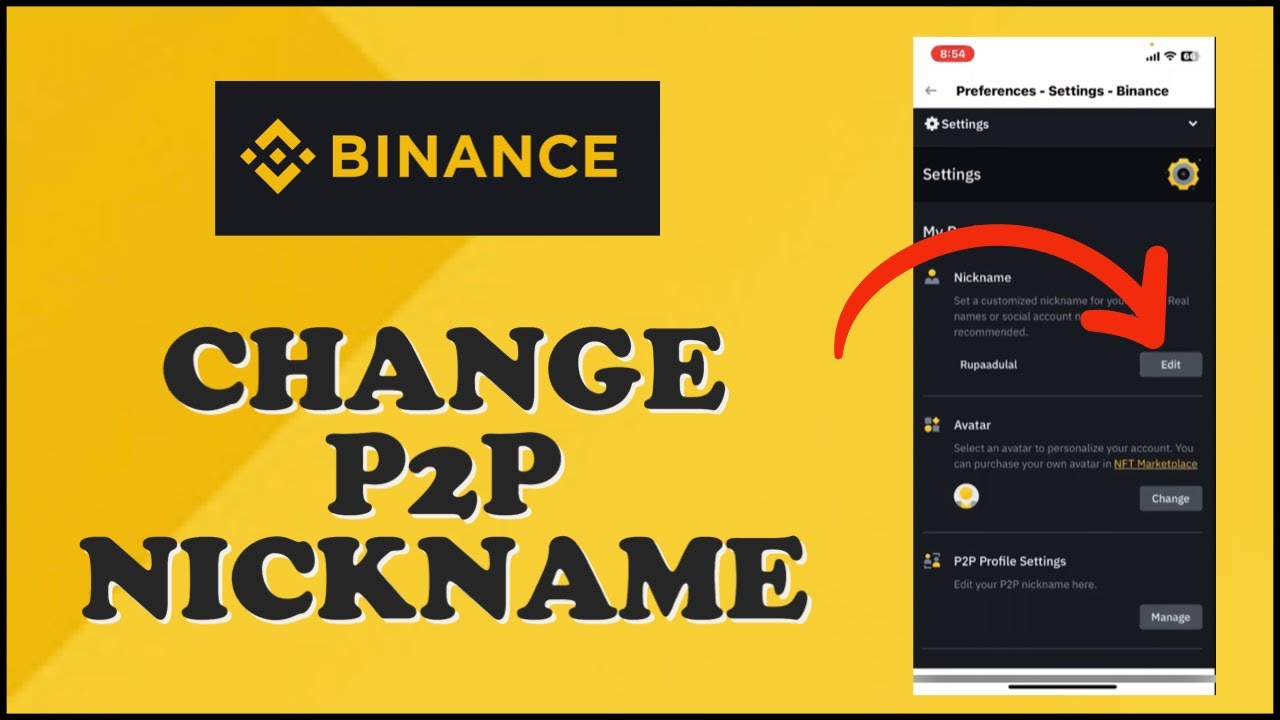 Как изменить свой никнейм Binance P2P в 2024 году?