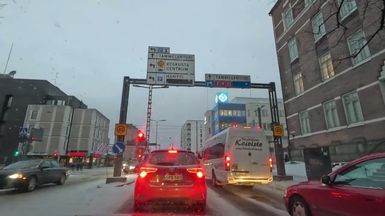 Driving around in Tampere – 4K