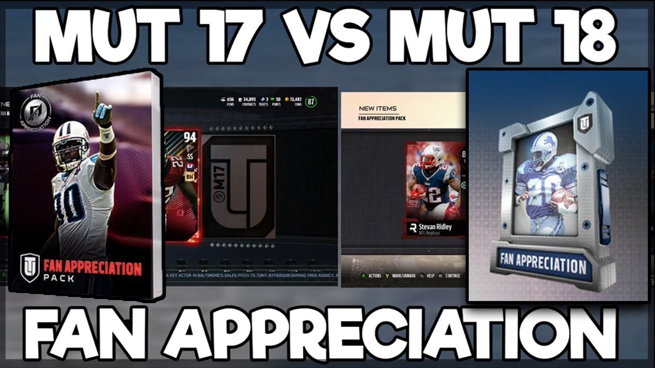 MUT 18 FAN APPRECIATIONS PACKS VS MUT 17 FAN APPRECIATION PACKS! WHICH ONE WAS BETTER!?