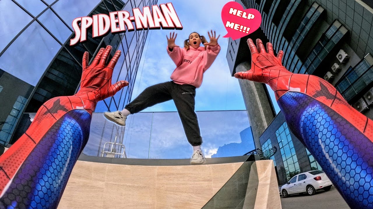 THIS COMPLETELY CRAZY GIRL WANTS SPIDER-MAN TO SAVE HER (ParkourPOV Romantic Funny)