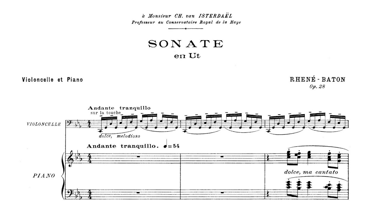 Rhené-Baton – Cello Sonata