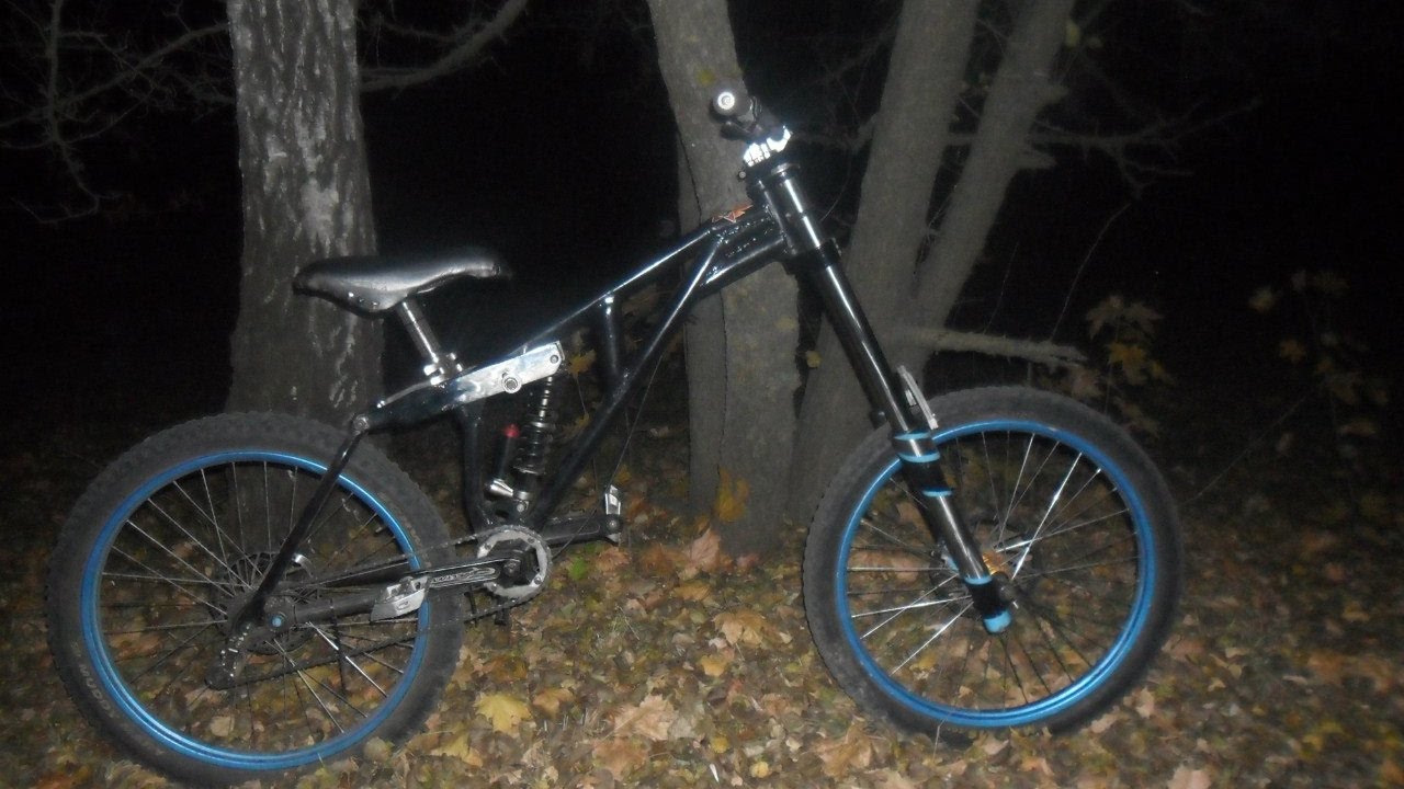 Evolution of my cro-moly freeride bike with homemade stainless steel marzocchi monster 230mm replica