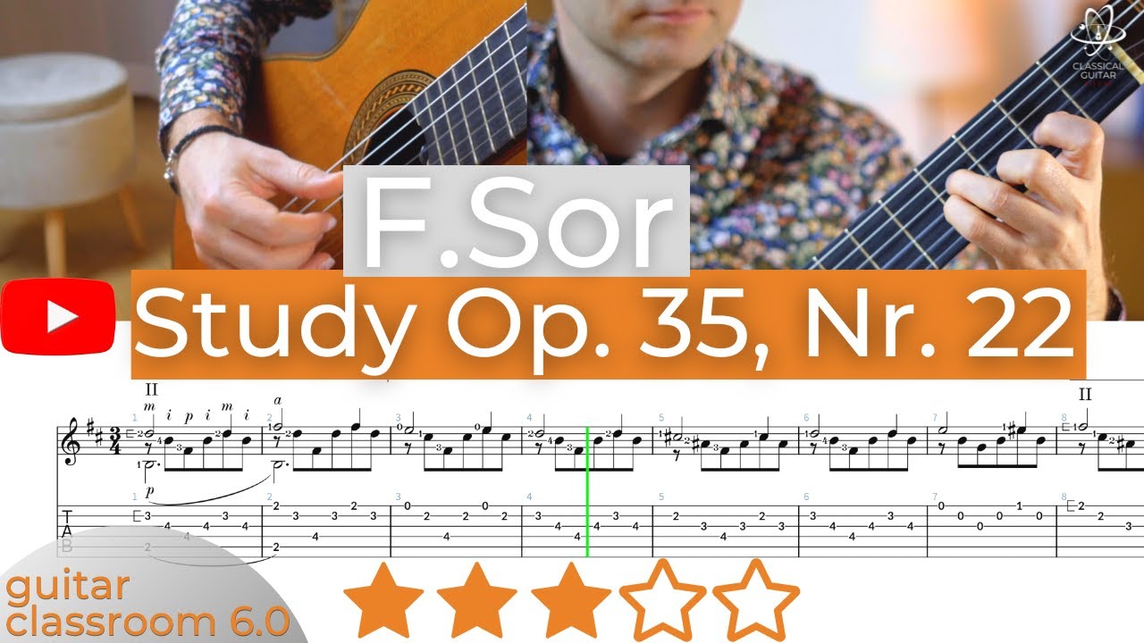 F. Sor: Study Op. 35, Nr. 22 - Free Classical Guitar Sheet Music & TABS.