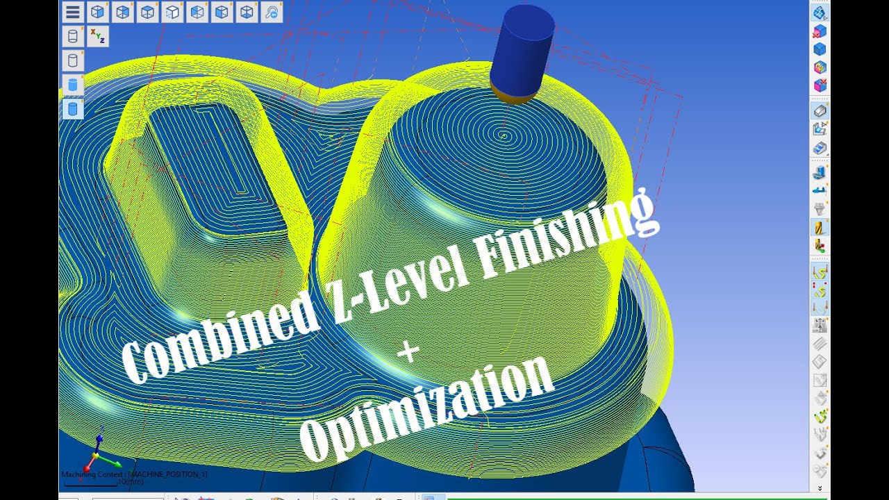 Combined Z-Level Finishing + Optimization #worknc #cadcam #programming #engineer #cnc