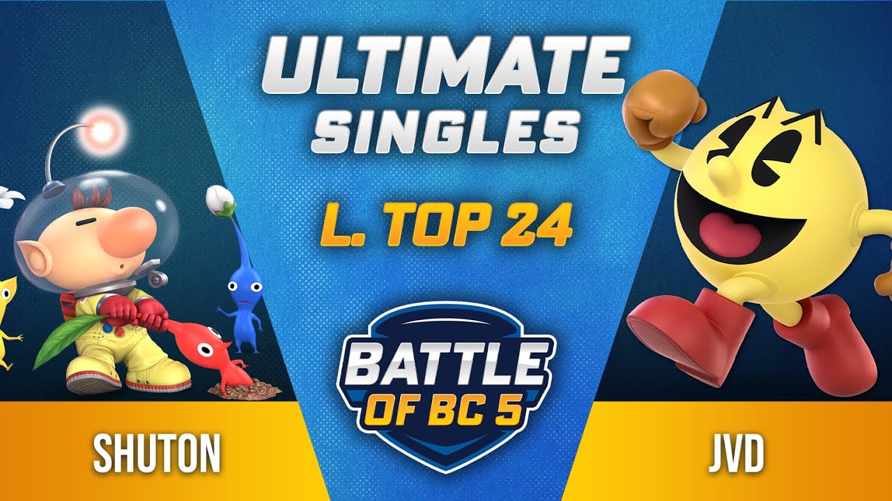 Shuton (Olimar) vs JDV (Pac-man) - Ultimate Singles Losers Top 24 - Battle of BC 5