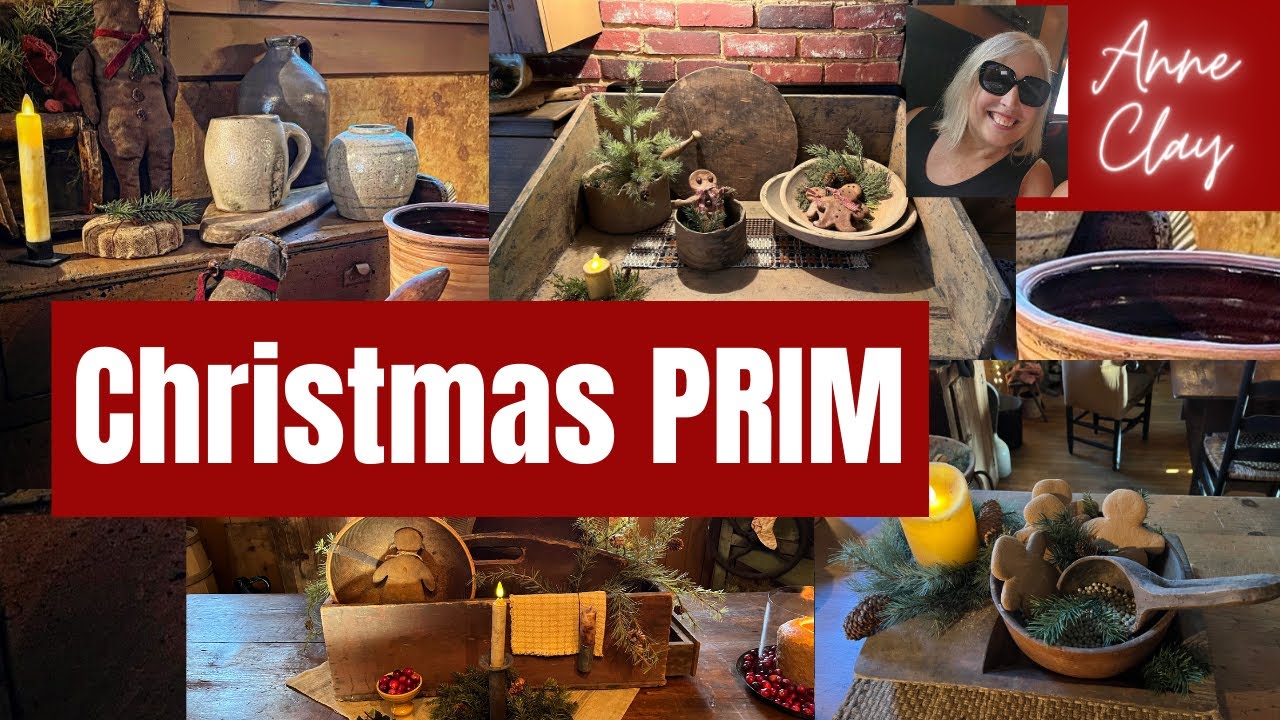 ANTIQUE SCHOOLHOUSE Gritty Prim Christmas KItchen and Dining Room - GORGEOUS!