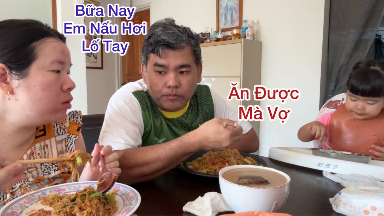 175: Làm Quá Tay Xém Nữa Khỏi Ăn Luôn Rồi, Sáng Sớm Nguyên Xào Bún Gạo Để 2 Vợ Chồng Ăn Sáng