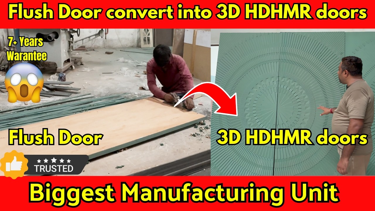 3D HDHMR Doors: Made With Flush Door -  Modern Design or Mazbooti ke sath - Bharat Door Nirman
